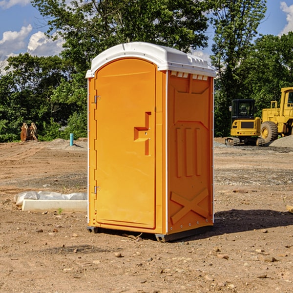 how often are the porta potties cleaned and serviced during a rental period in Huger South Carolina